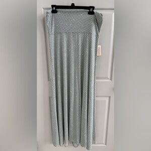 LuLaRoe Gray Checkered A-Line Skirt